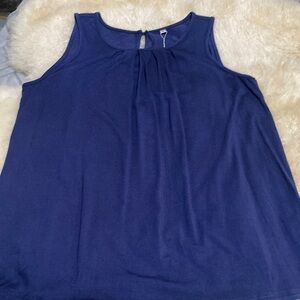 Sleeveless navy blouse size L